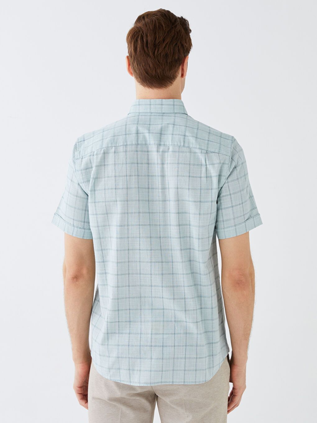ポジャギNo.38 LCWAIKIKI Classic Regular Fit Short Sleeve Plaid Poplin