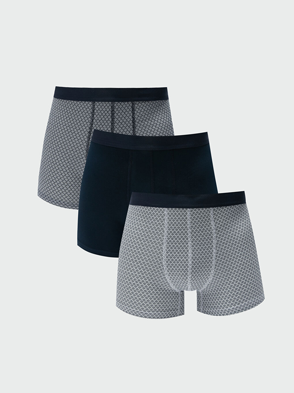 Комплект из 3-х штук мужских боксеров стандартного кроя из эластичного хлопка