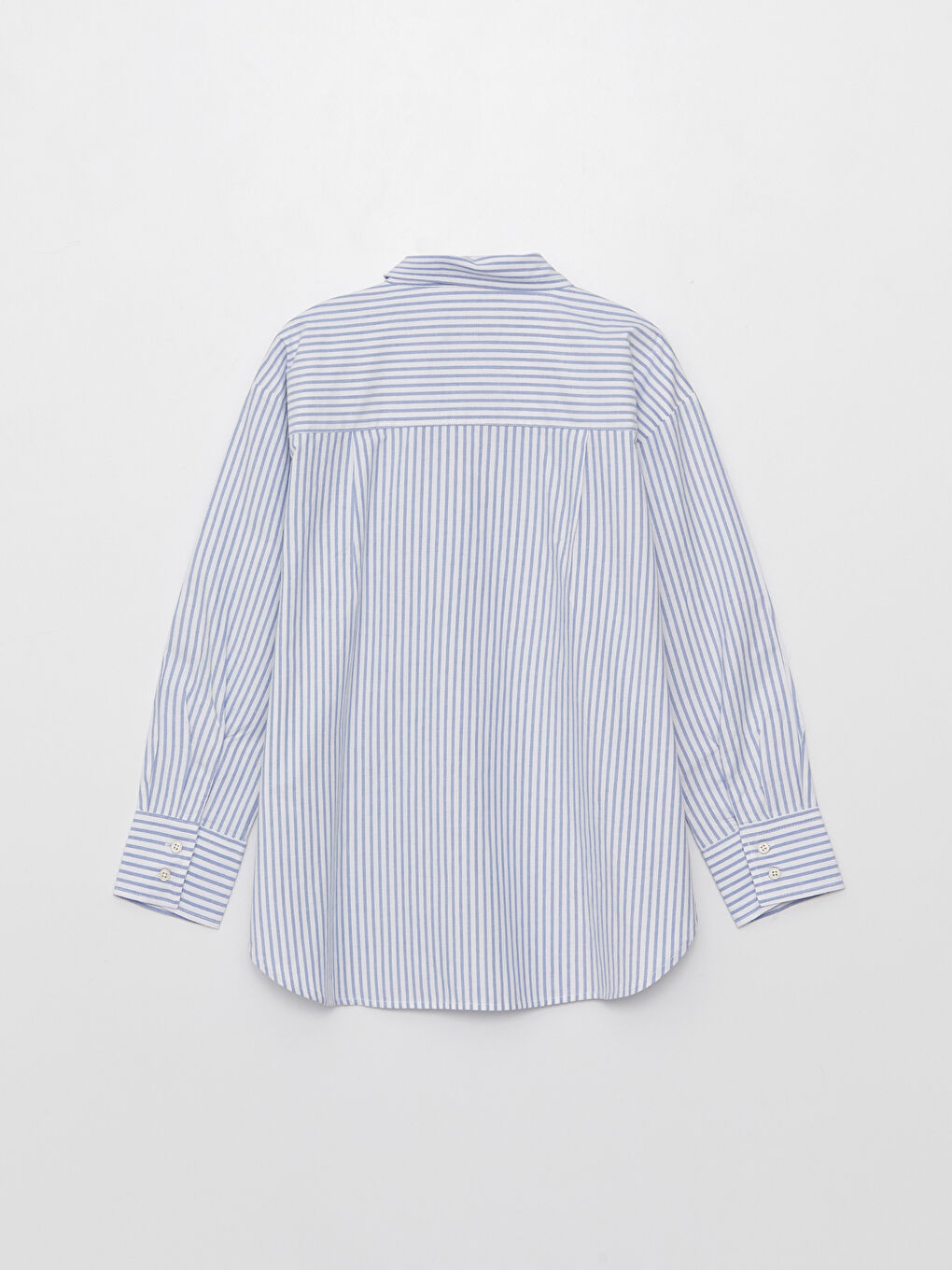 SOUTHBLUE Women's Striped Long Sleeve Oxford Shirt -S3AQ47Z8-LEN