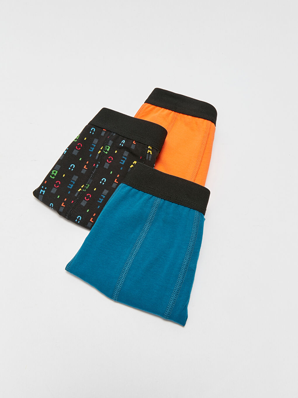 Siyah Standart Kalıp Pamuklu Esnek Erkek Boxer 3'lü-1