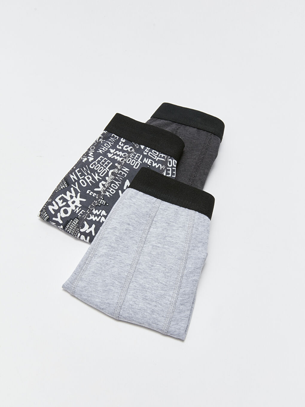 Siyah Standart Kalıp Pamuklu Esnek Erkek Boxer 3'lü-1