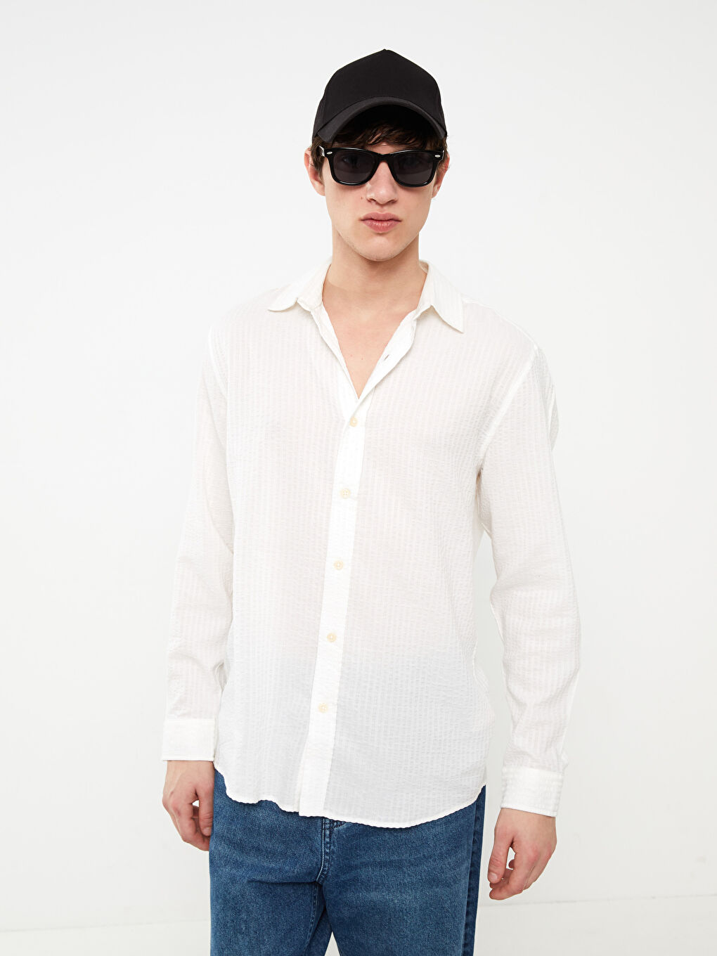 XSIDE Regular Fit Long Sleeve Men's Shirt -S3AQ78Z8-Q6K