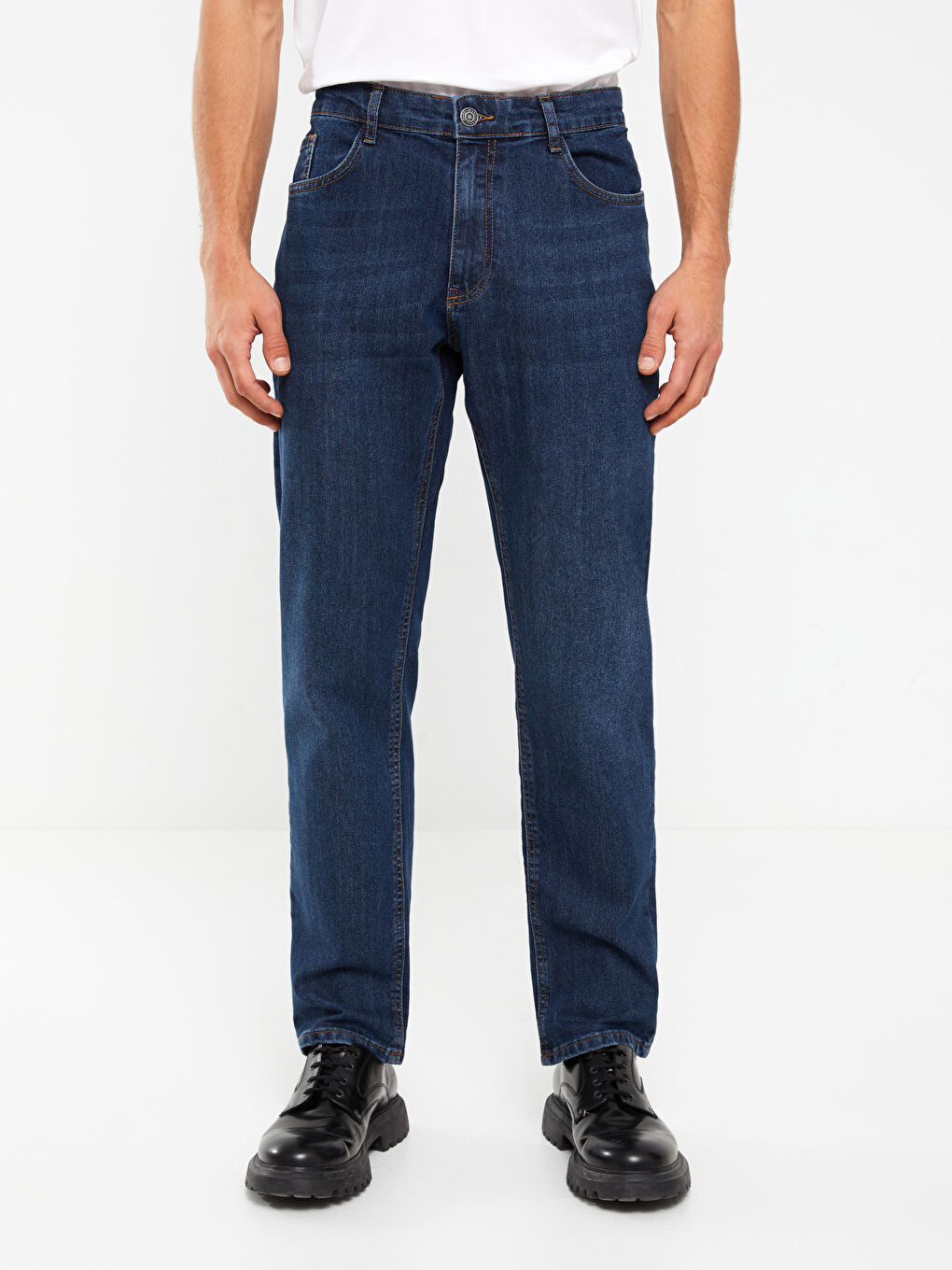 Siyah Regular Fit Erkek Jean Pantolon-3