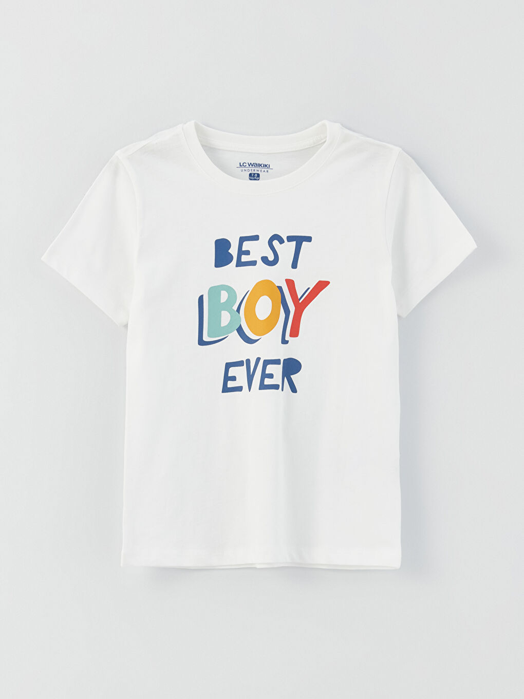 طقم بيجامة شورت بأكمام قصيرة مطبوع بياقة دائرية للأولاد-1