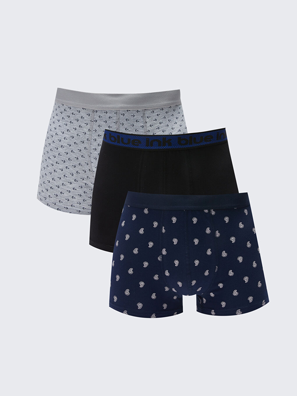 Karışık Standart Kalıp Pamuklu Esnek Erkek Boxer 3'lü