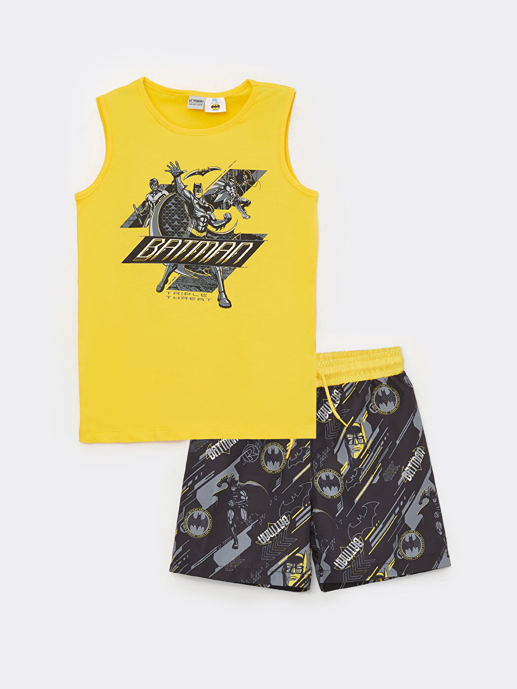 Crew Neck Batman Printed Boy Athlete and Marine Shorts -S3AR60Z4-FVT