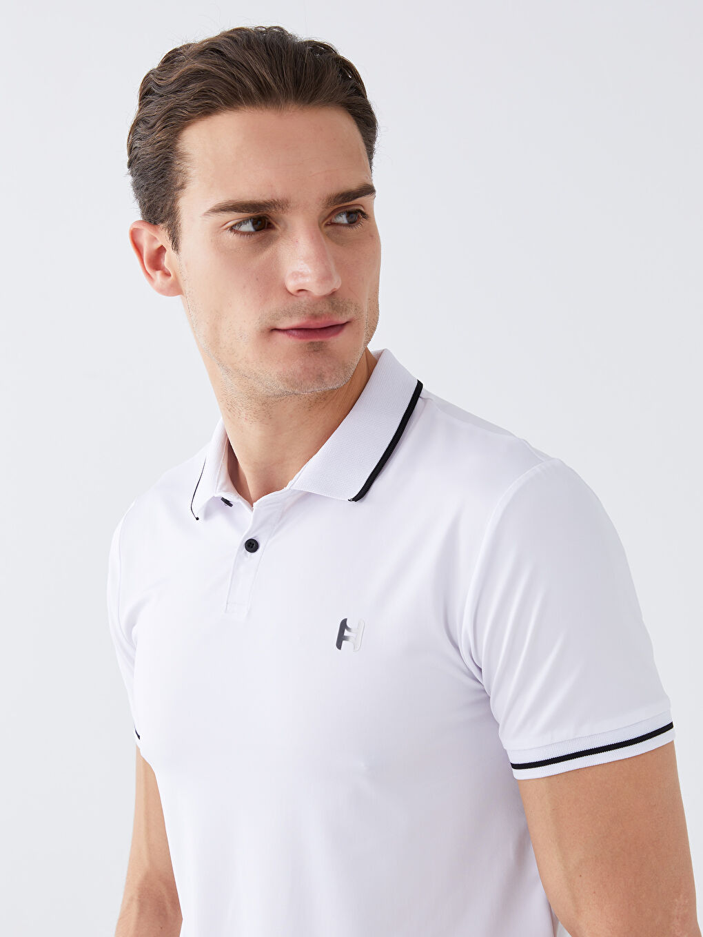 Polo Neck Short Sleeve Men's Sports T-Shirt
