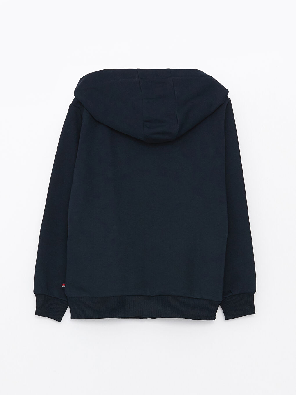 Lacivert Kapüşonlu Renk Bloklu Uzun Kollu Erkek Çocuk Fermuarlı Sweatshirt-2