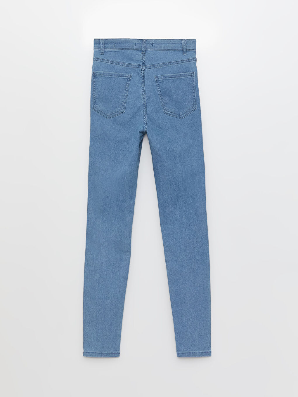 İndigo Yüksek Bel Slim Fit Kadın Jean Pantolon-6