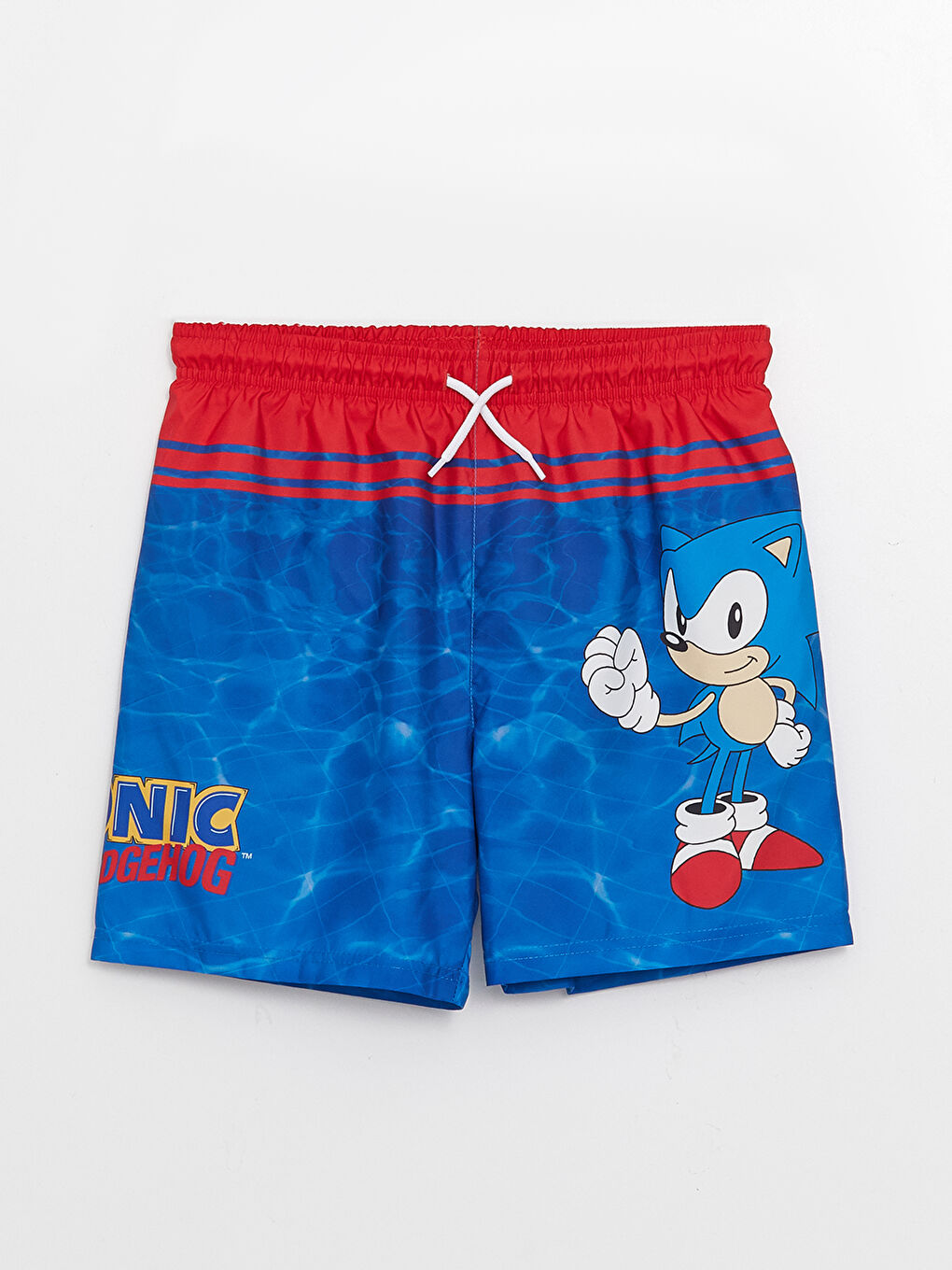 Ұлдарға арналған sonic принтті тез кебетін ультракүлгін сәулелерден қорғайтын жүзуге арналған шорты