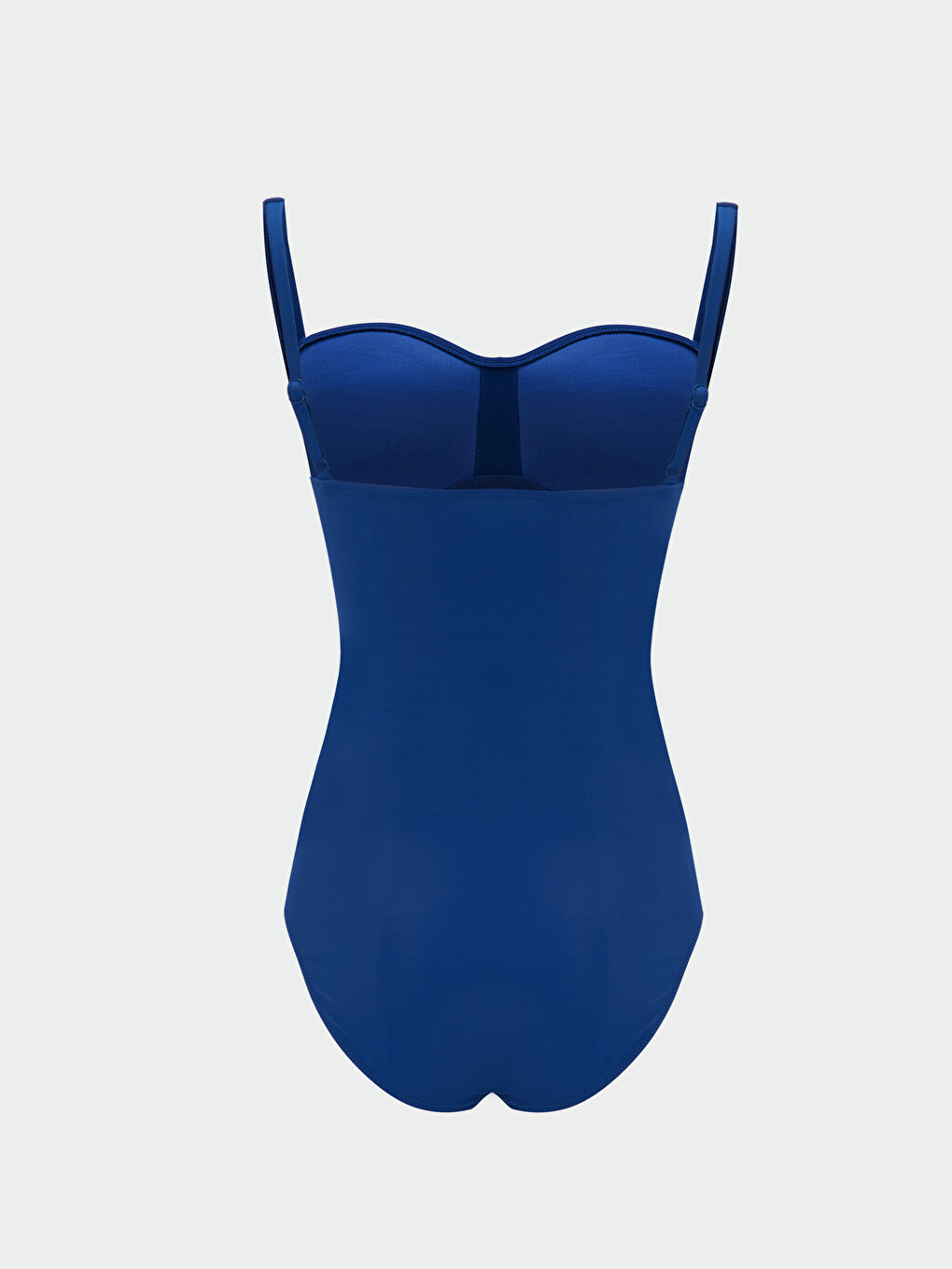 Mavi Kadın İnce Askılı Düz Mayo-1