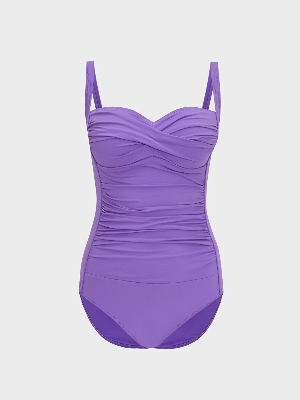 Mor Kadın İnce Askılı Düz Mayo