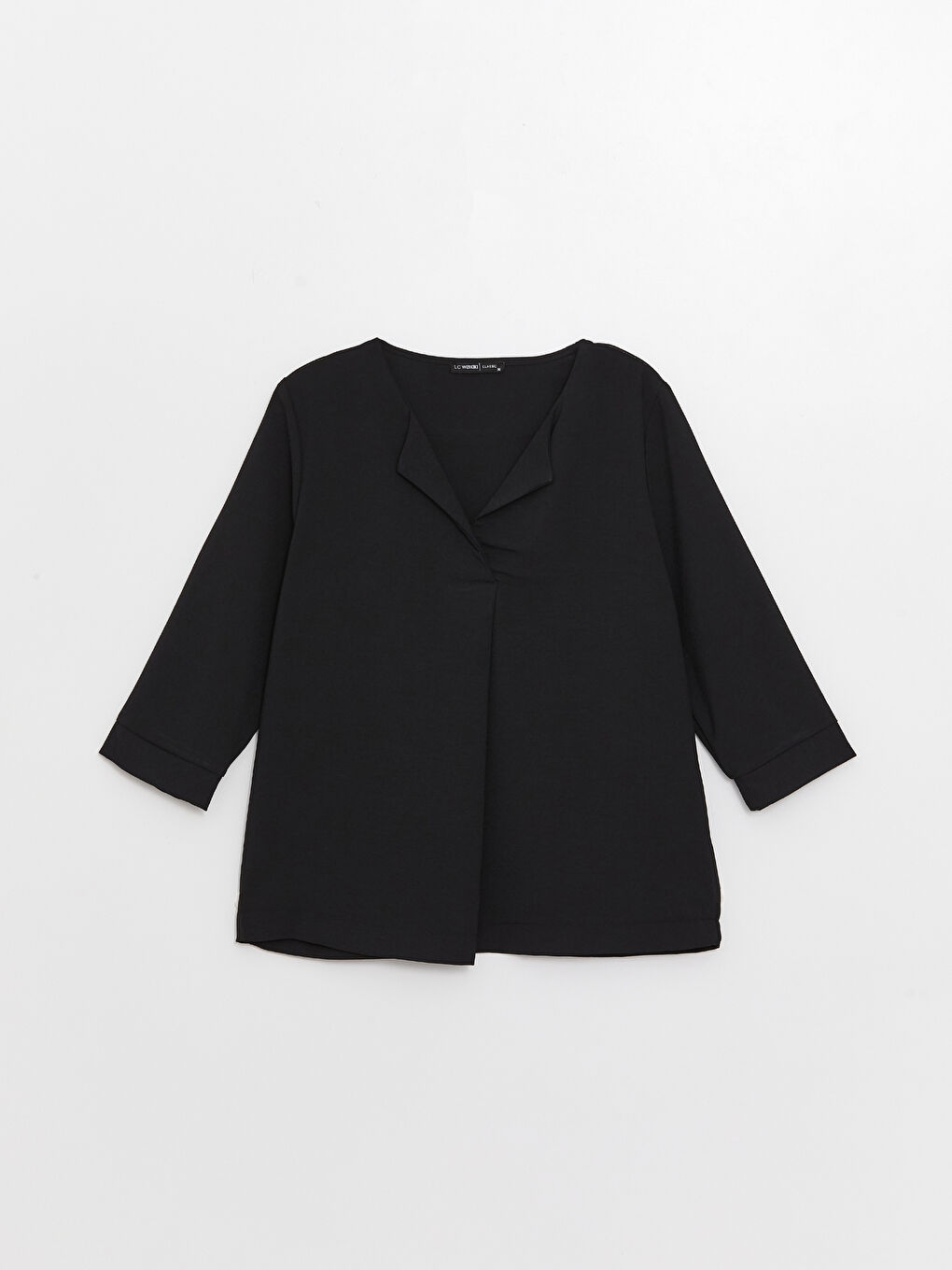 Женская Блузка с Вырезом с Выемкой Однотонная-5