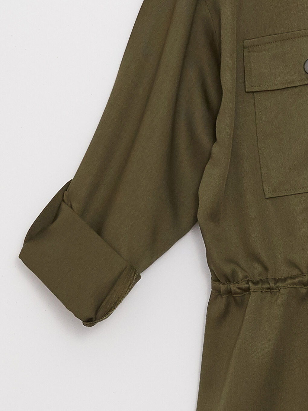 Однотонная рубашка-туника с длинным рукавом оверсайз для женщин-7