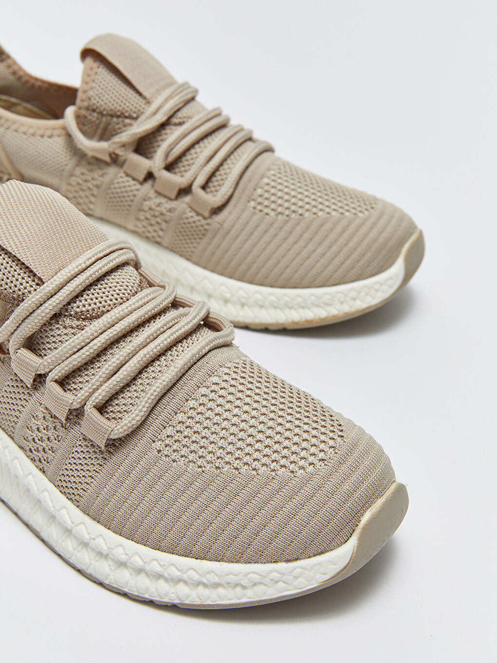 Bej File Detaylı Kadın Spor Ayakkabı-2