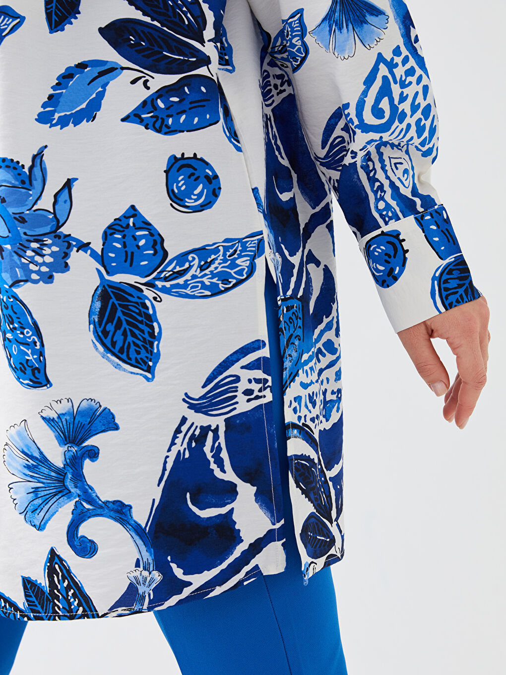 Floral Oversize Women's Shirt Tunic-3