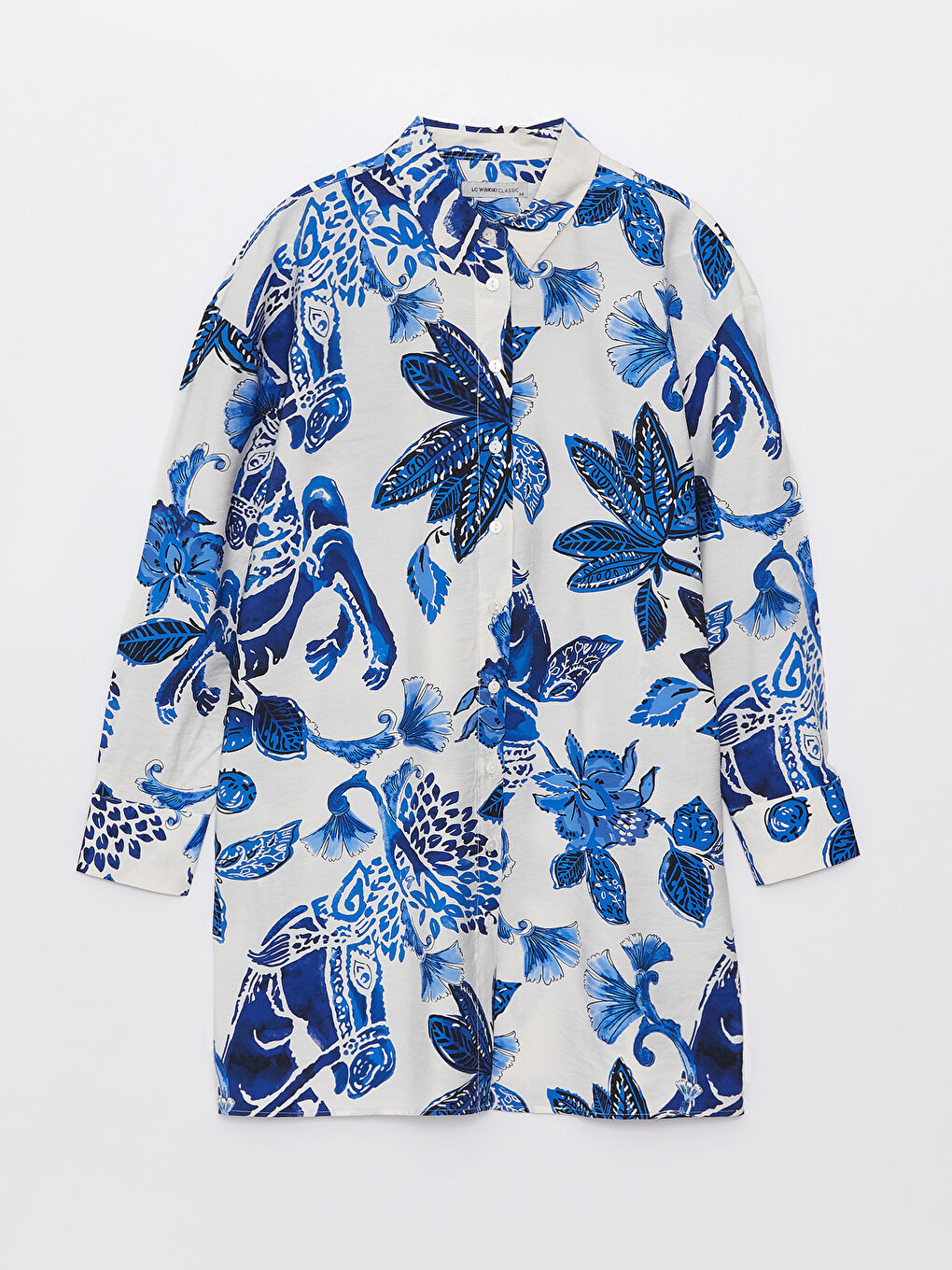 Floral Oversize Women's Shirt Tunic-5