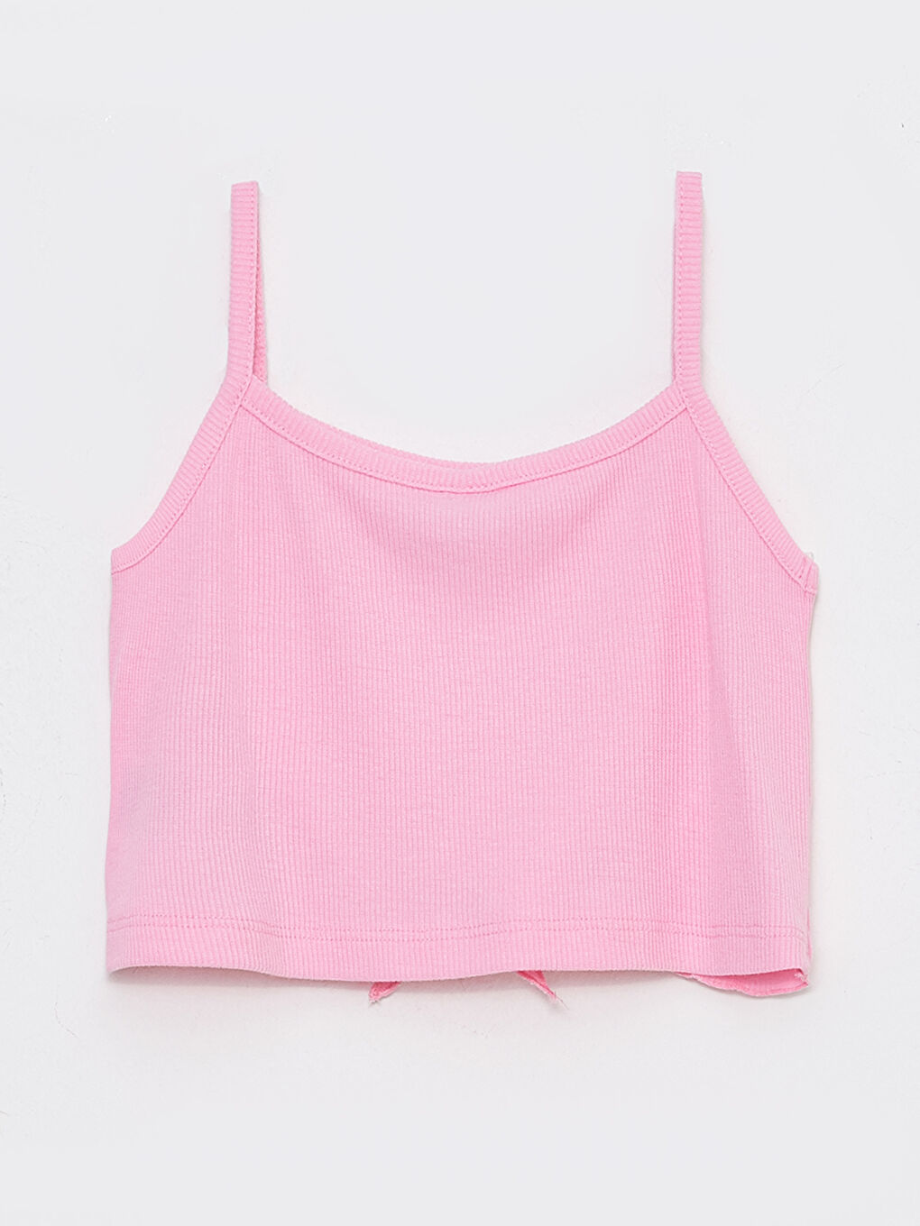 U Neck Basic Strap Girls' Singlet-1