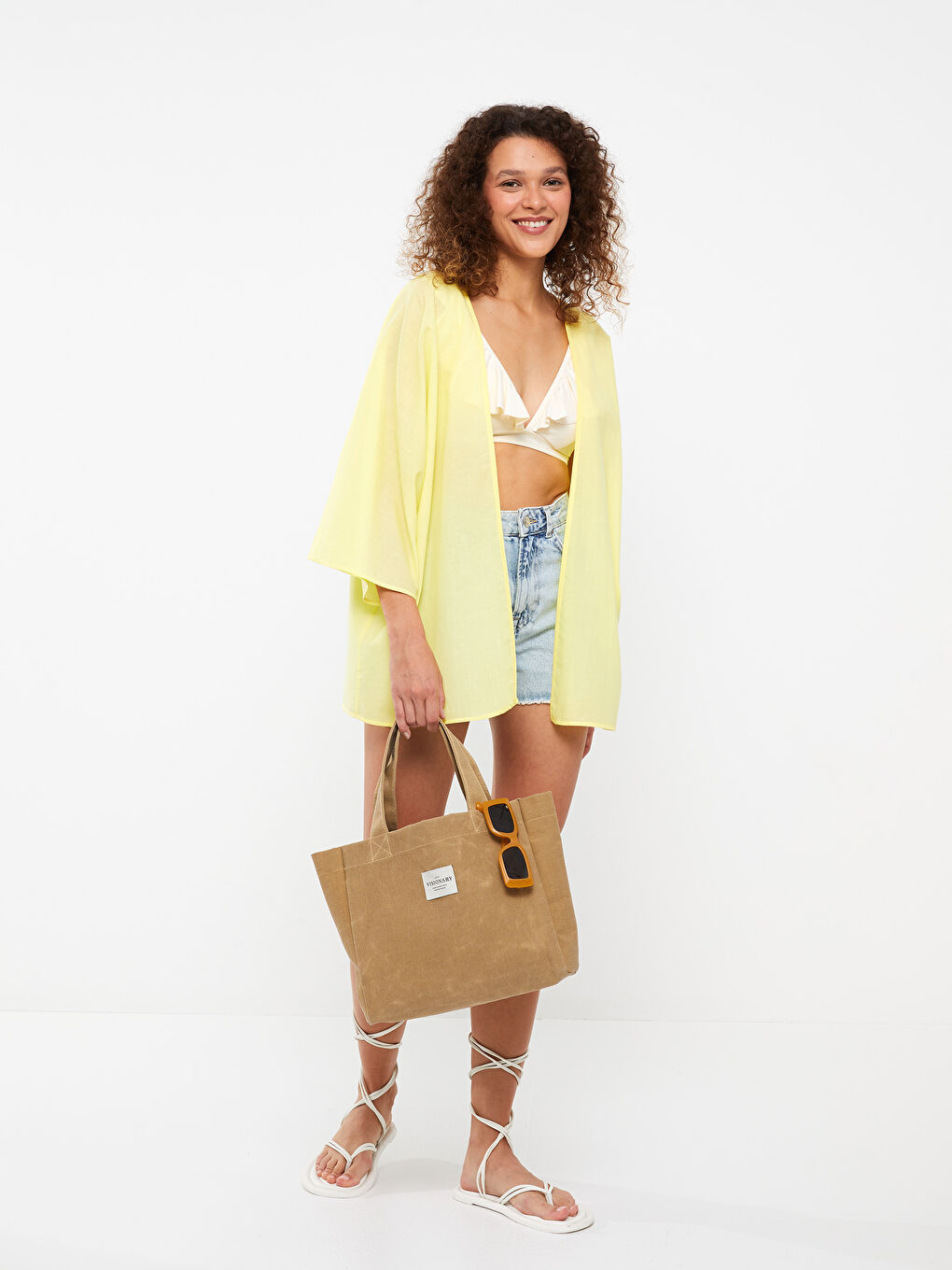 Shawl Collar Plain Poplin Women's Kimono -S3AS74Z8-KTM