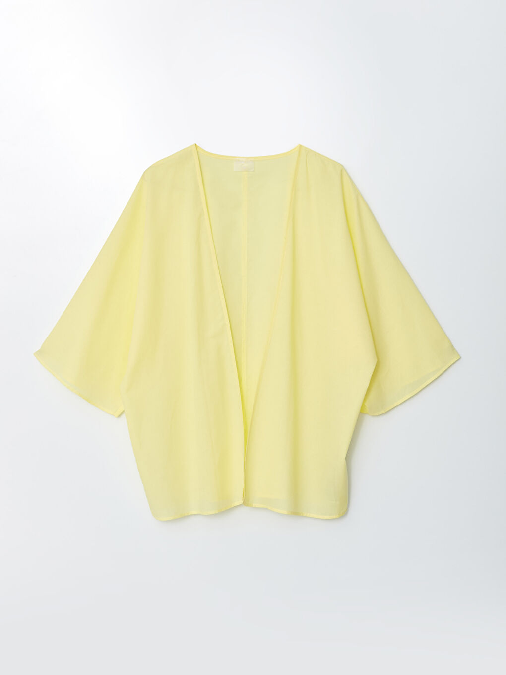 Shawl Collar Plain Poplin Women's Kimono -S3AS74Z8-KTM