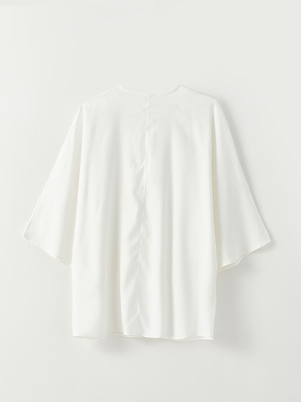 كيمونو سادة فيسكوز بياقة شال للسيدات-5