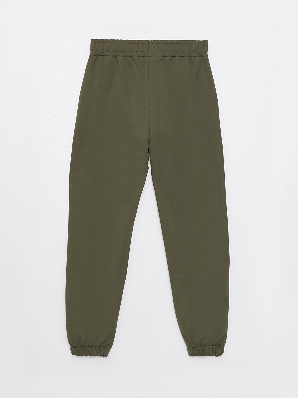 Haki Kadın Beli Lastikli Düz Spor Eşofman Altı-6