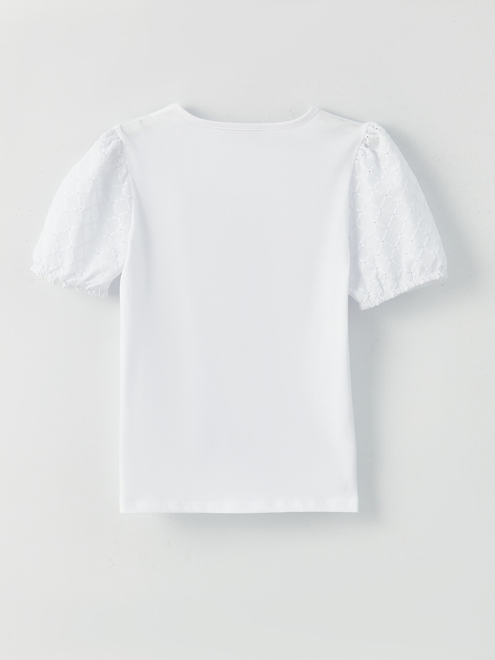 Crew Neck Short Sleeve Girls' T-shirt-1