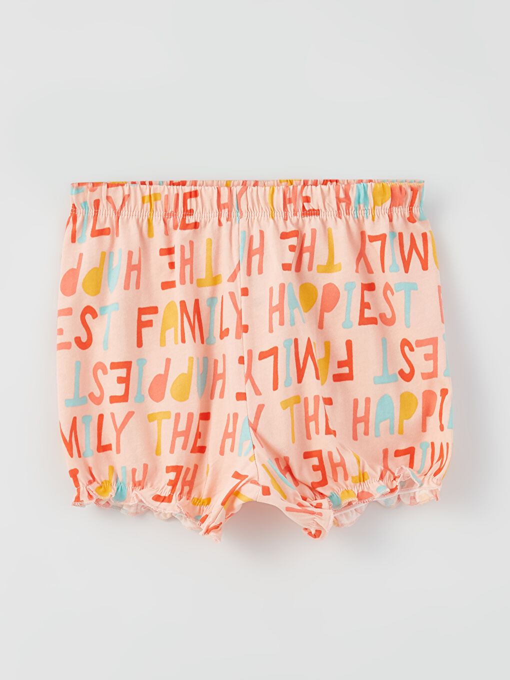 Beyaz Bisiklet Yaka Baskılı Kız Bebek Pijama Takımı-2