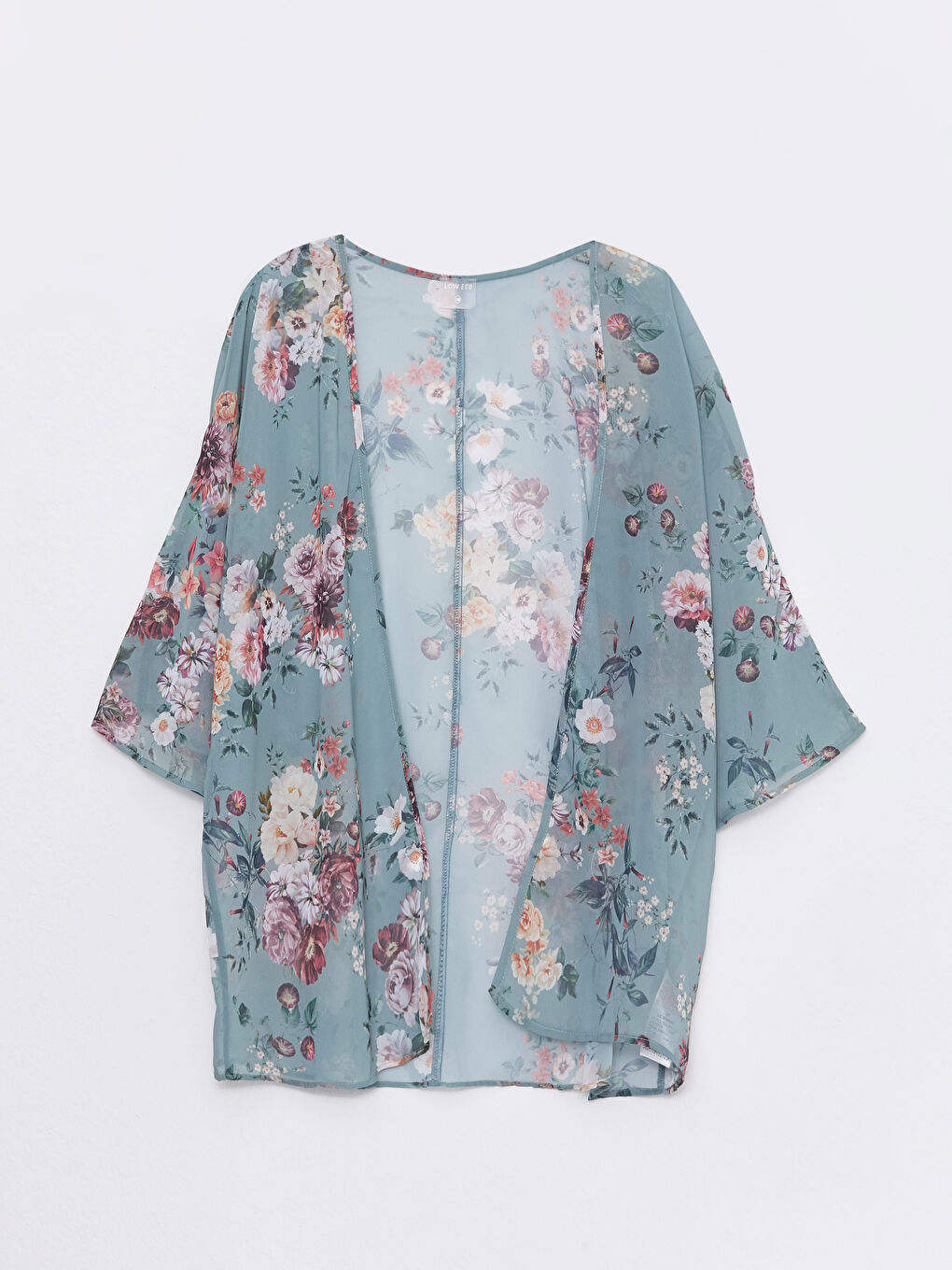 Shawl Collar Patterned Women's Kimono -S3AT25Z8-LRR