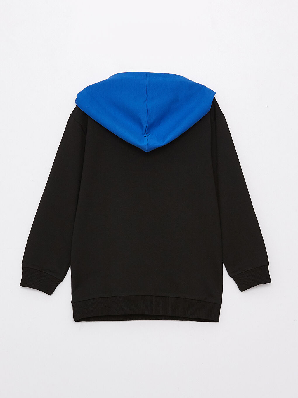 Ұлдарға арналған принтті капюшонды ұзын жең свитшот-1