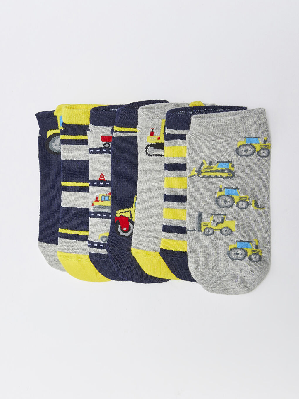 Karışık Desenli Erkek Çocuk Patik Çorap 7'li-1