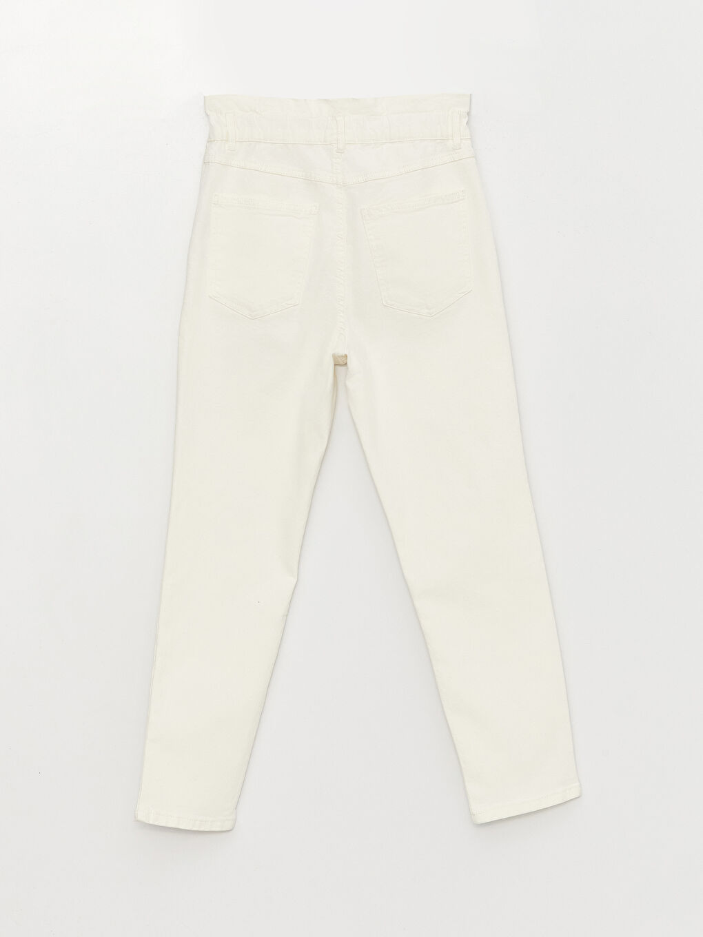 Elastic Waist Paperbag Women's Jeans-6