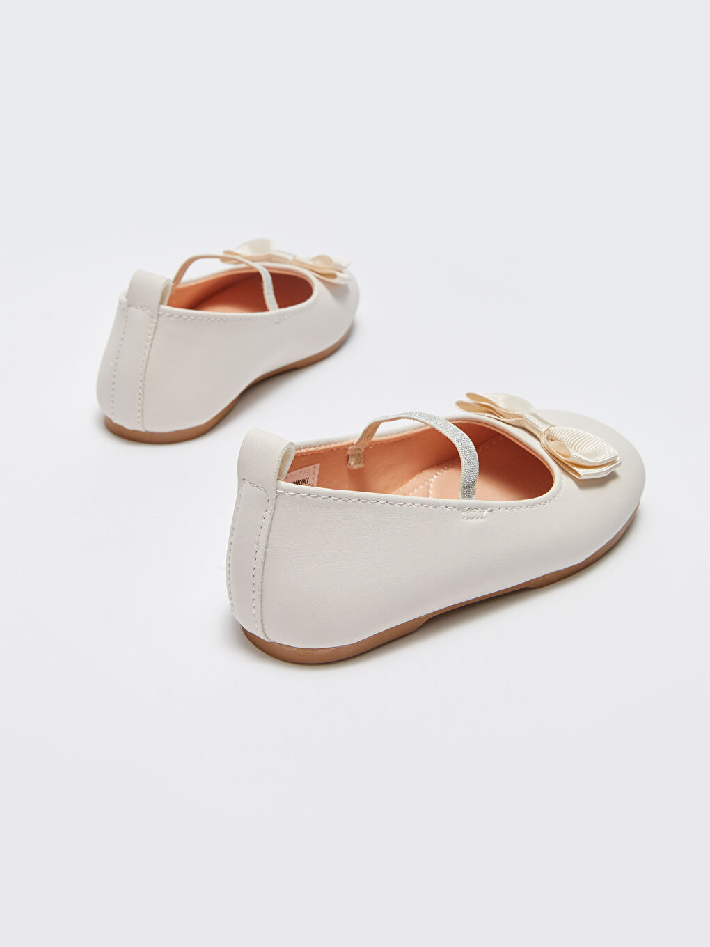 Bej Lastik Detaylı Kız Bebek Babet-4