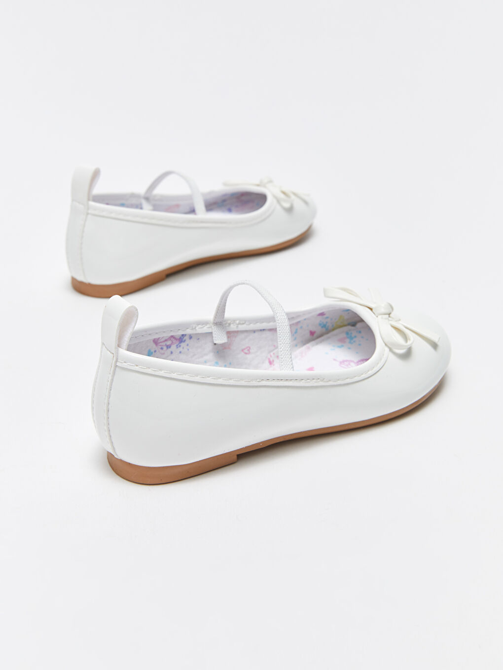 Beyaz Fiyonk Detaylı Kız Bebek Babet-4