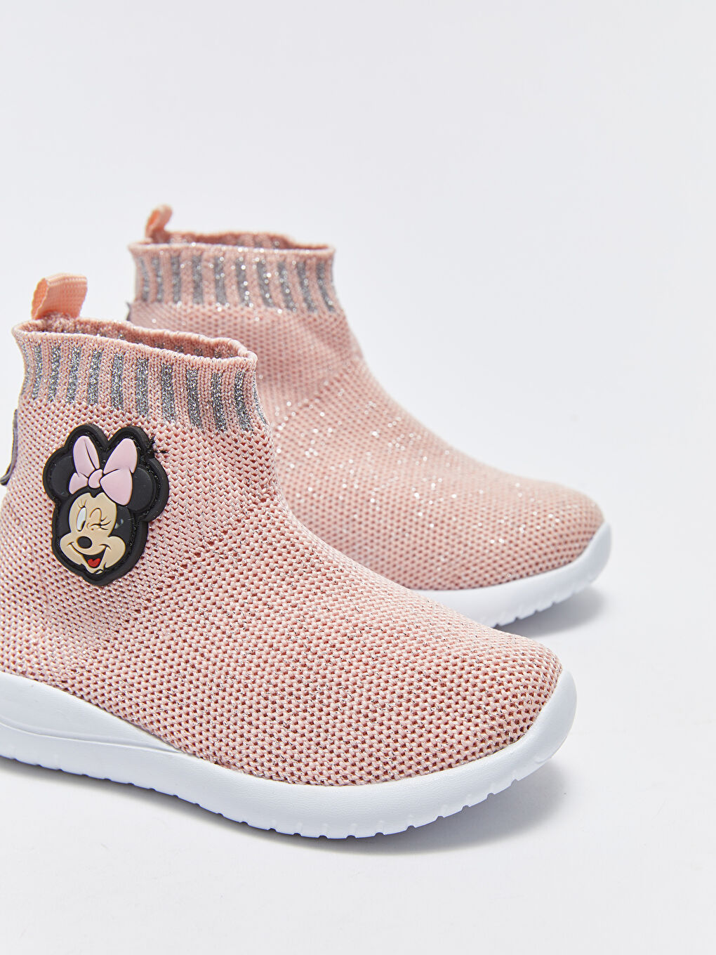 Pembe Minnie Mouse Lisanslı Bilek Boy Çorap Model Kız Bebek Spor Ayakkabı-2