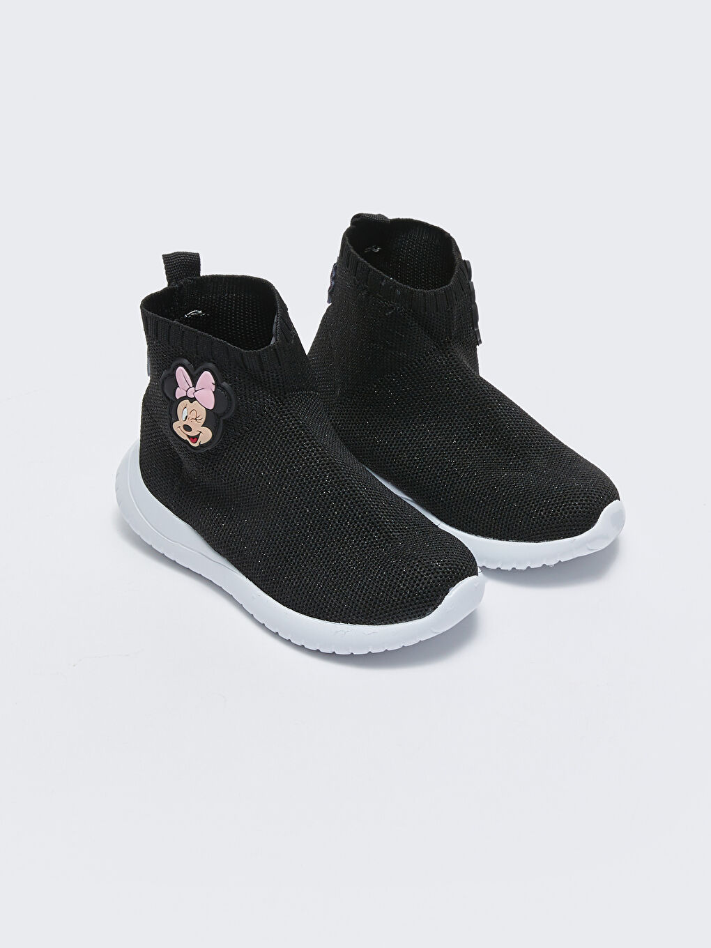 Siyah Minnie Mouse Lisanslı Bilek Boy Çorap Model Kız Bebek Spor Ayakkabı