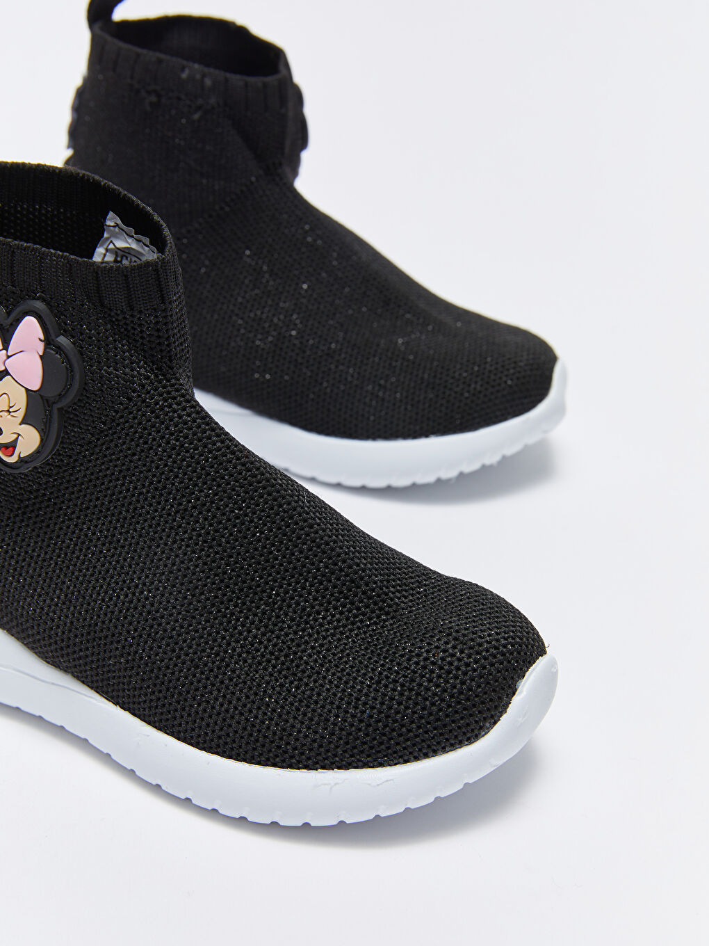 Siyah Minnie Mouse Lisanslı Bilek Boy Çorap Model Kız Bebek Spor Ayakkabı-2