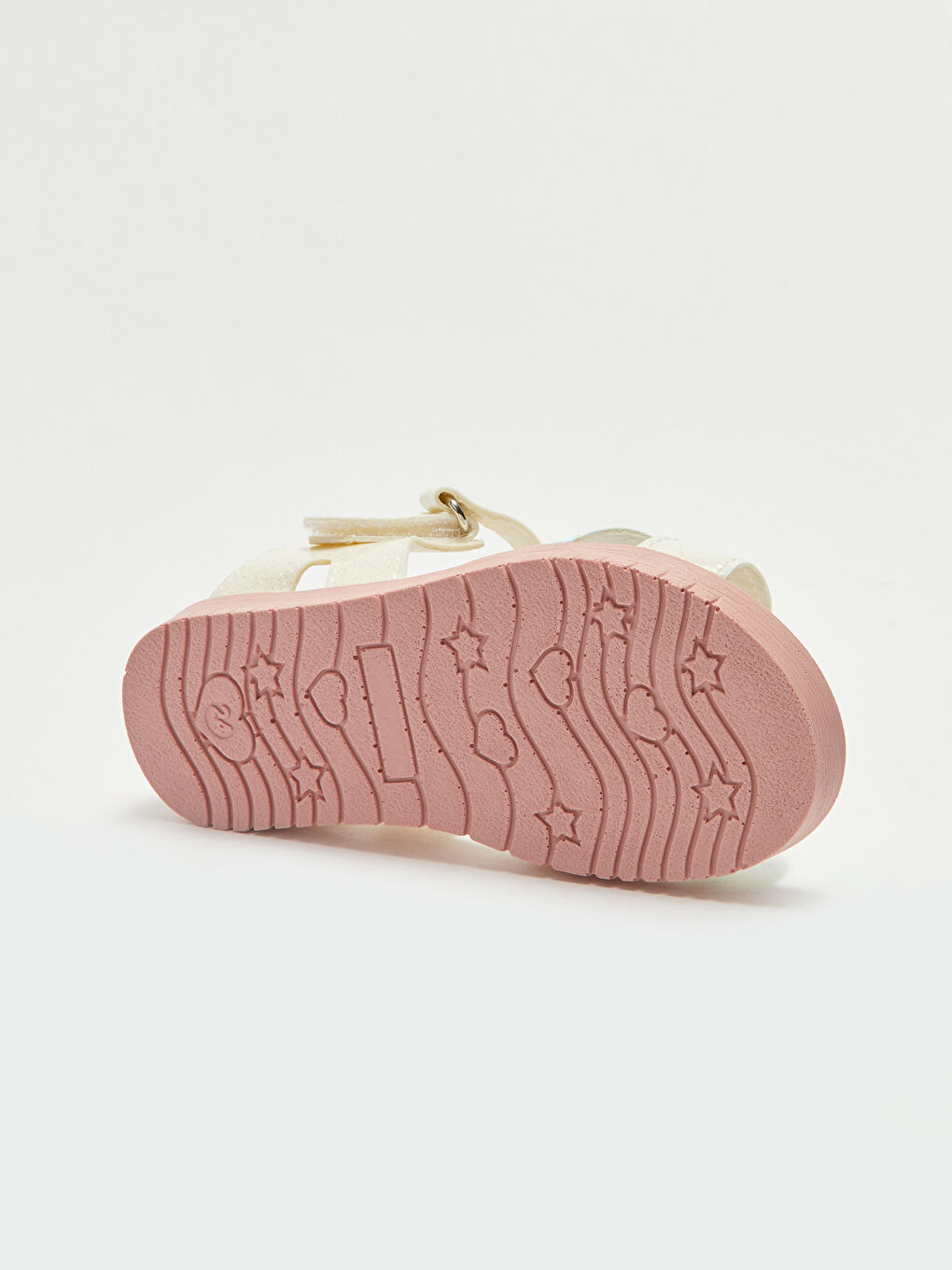 Beyaz Cırt Cırtlı Kız Bebek Sandaleti-3