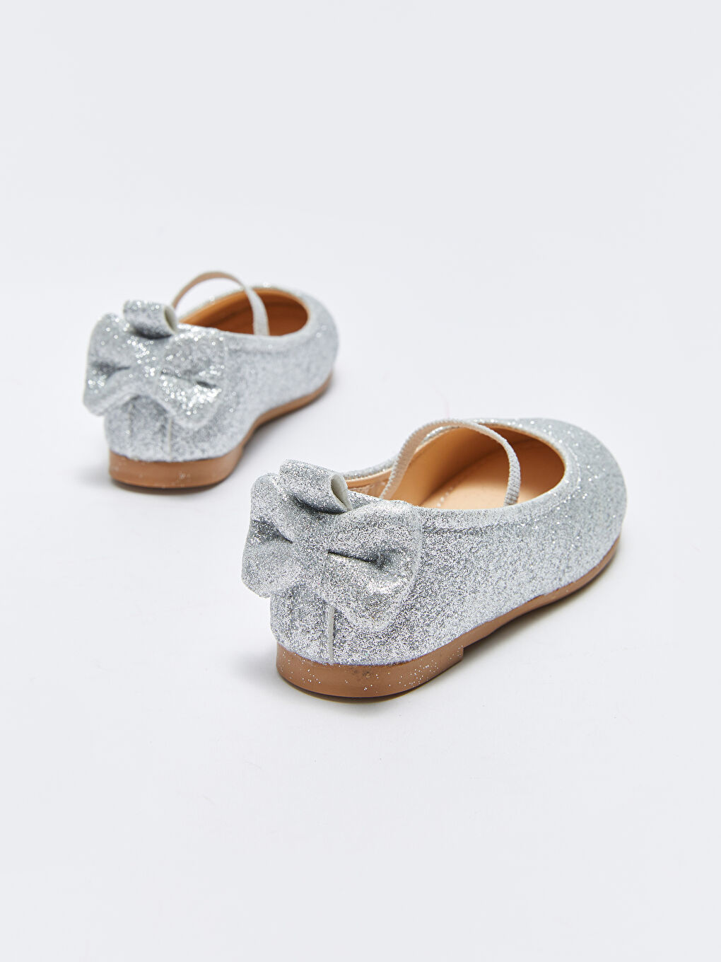 Gri Simli Lastikli Kız Bebek Babet-3