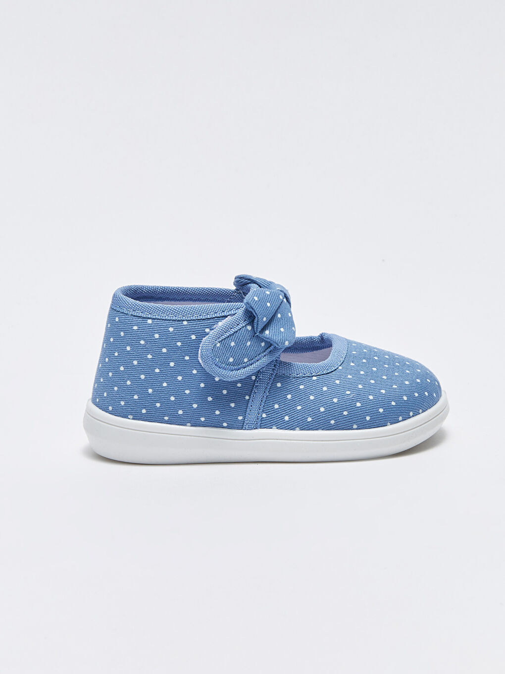 Chaussures Premiers Pas Bébé Fille à Pois avec Fermeture Crochet et Boucle-1