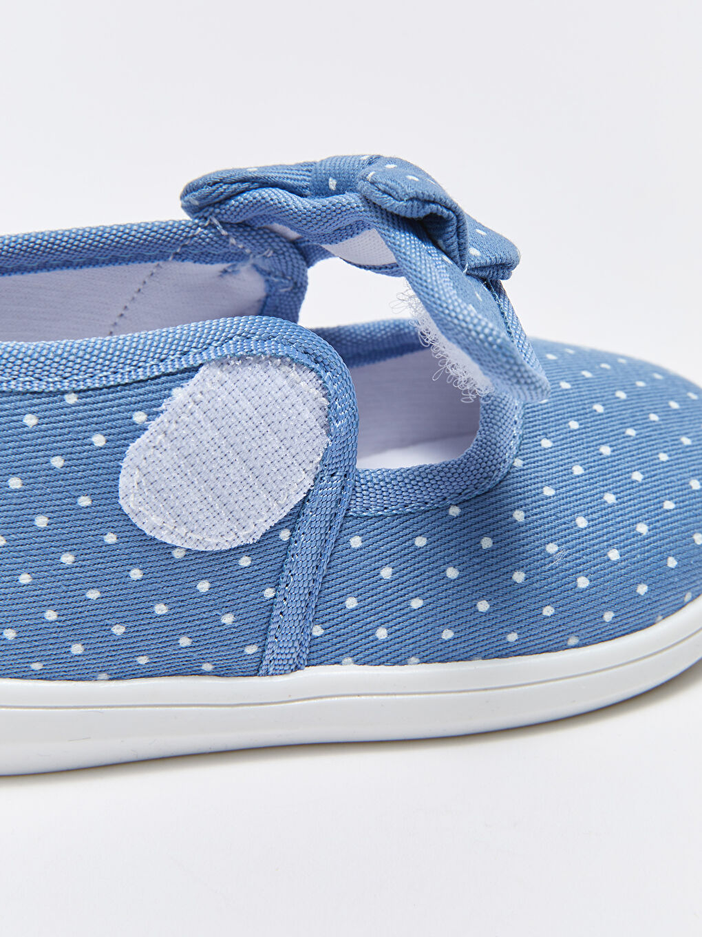 Chaussures Premiers Pas Bébé Fille à Pois avec Fermeture Crochet et Boucle-5