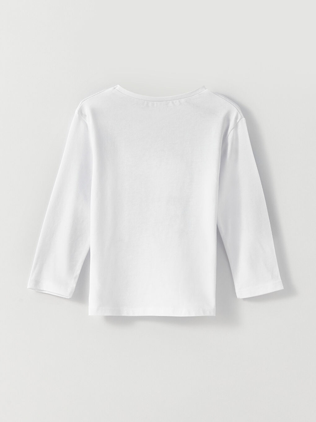 Beyaz Bisiklet Yaka Uzun Kollu Atatürk Baskılı Kız Bebek Tişört-4