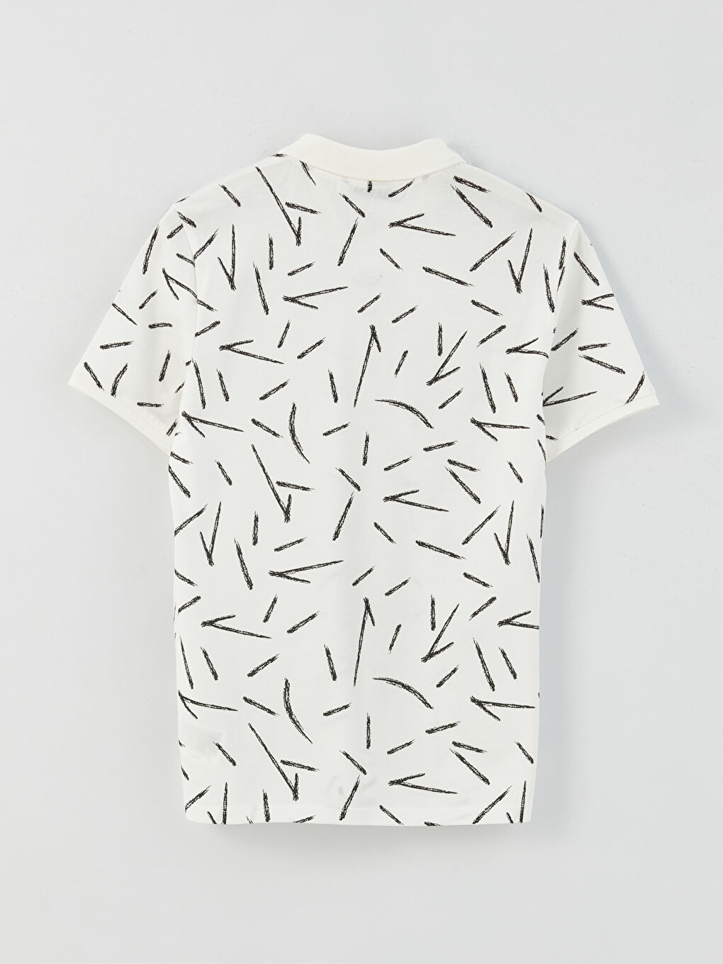 Polo Neck Short Sleeve Patterned Men's T-Shirt-6