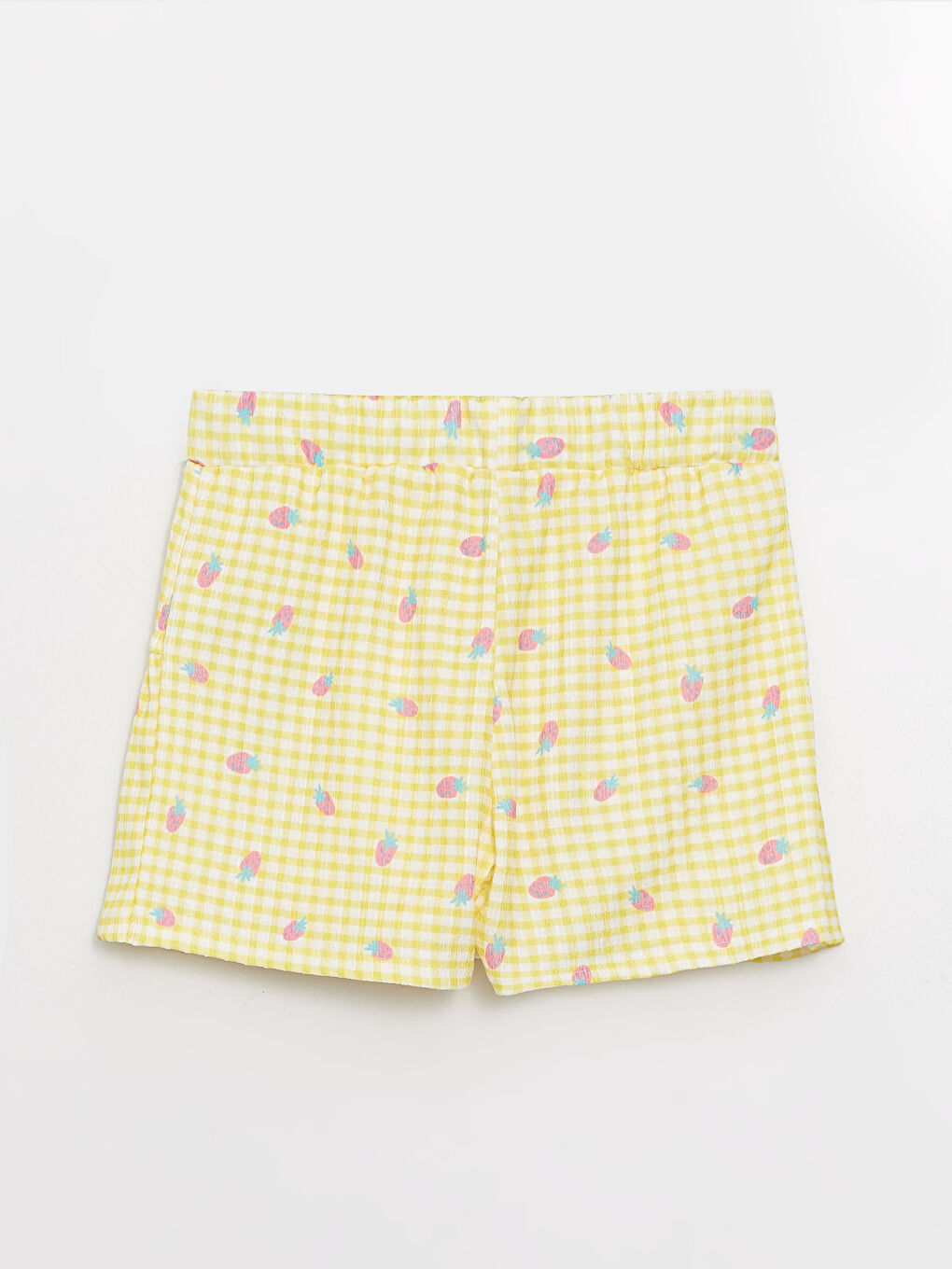 Elastic Waist Patterned Girl Short Skirt-1