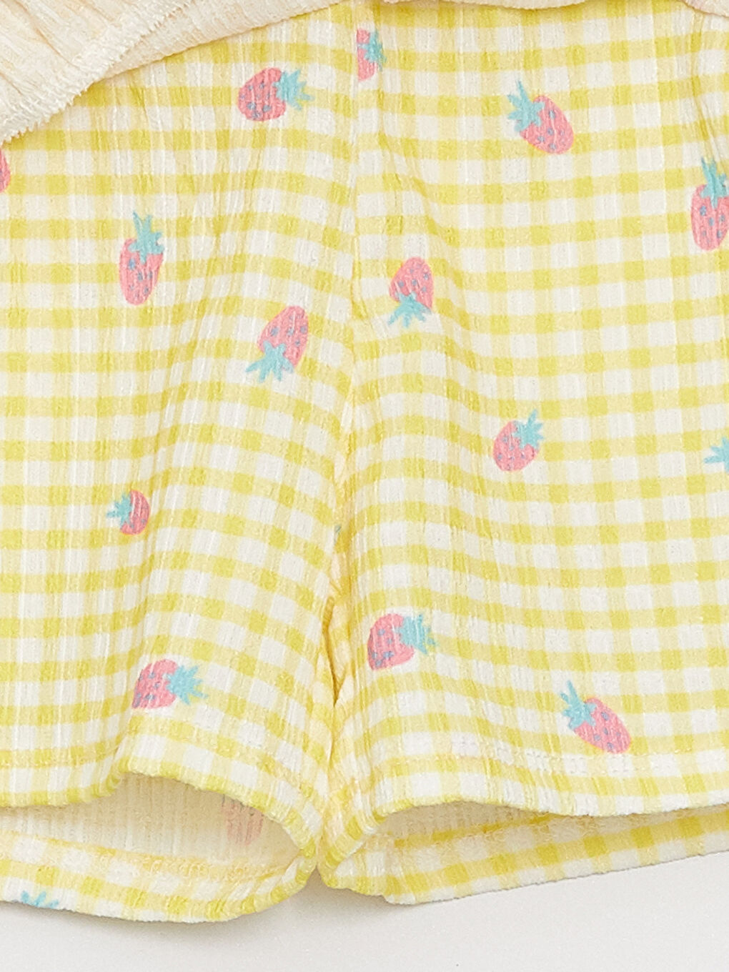 Elastic Waist Patterned Girl Short Skirt-2