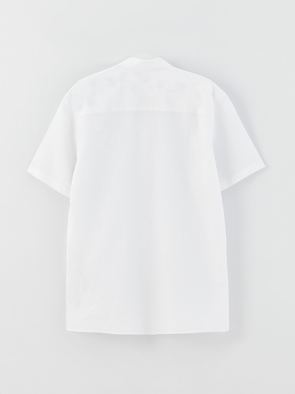 Beyaz Regular Fit Kısa Kollu Erkek Gömlek-6