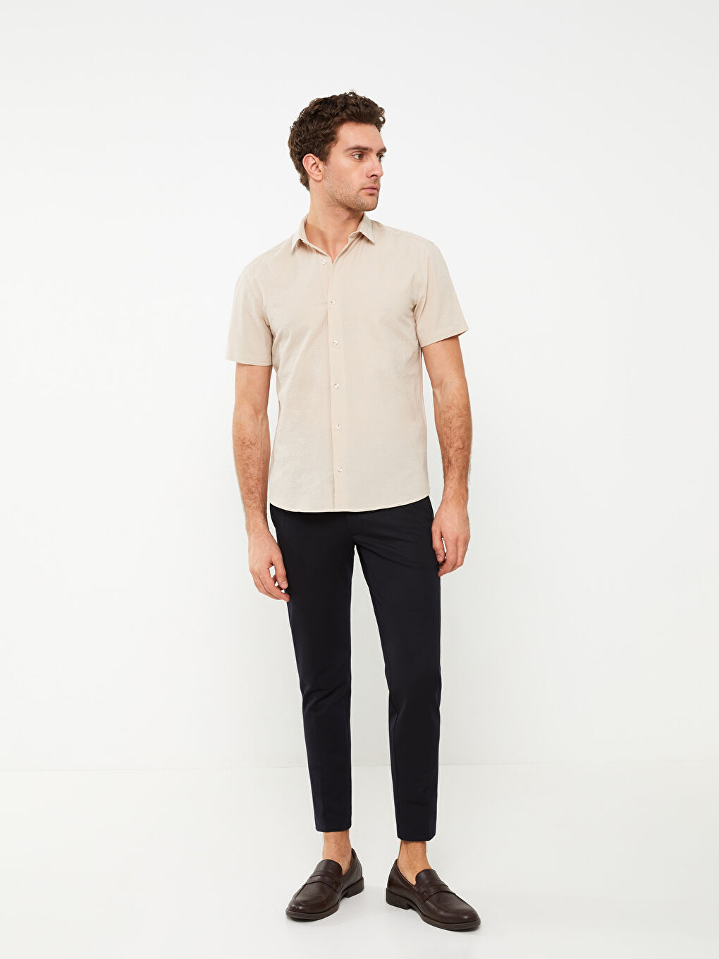 LCW Vision Regular Fit Short Sleeve Men's Shirt -S3AV11Z8-SYN