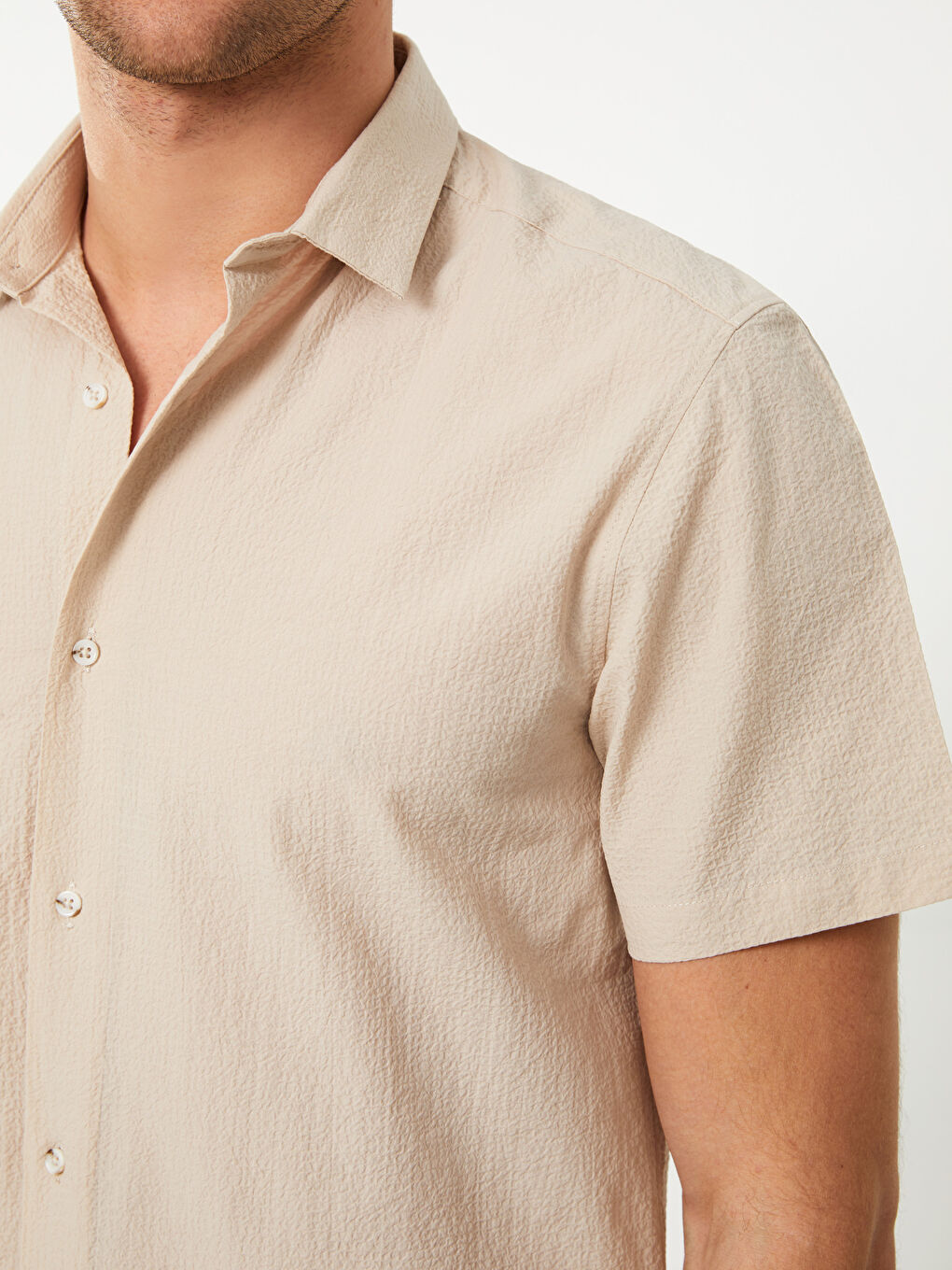 LCW Vision Regular Fit Short Sleeve Men's Shirt -S3AV11Z8-SYN