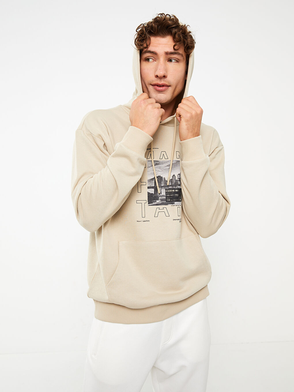 XSIDE Long Sleeve Printed Men's Hoodie -S3AV21Z8-RKE - LC