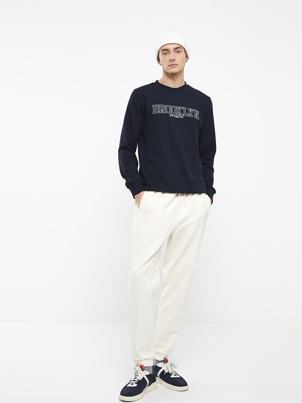 XSIDE Bisiklet Yaka Uzun Kollu Baskılı Erkek Sweatshirt -S3AV24Z8-RFH